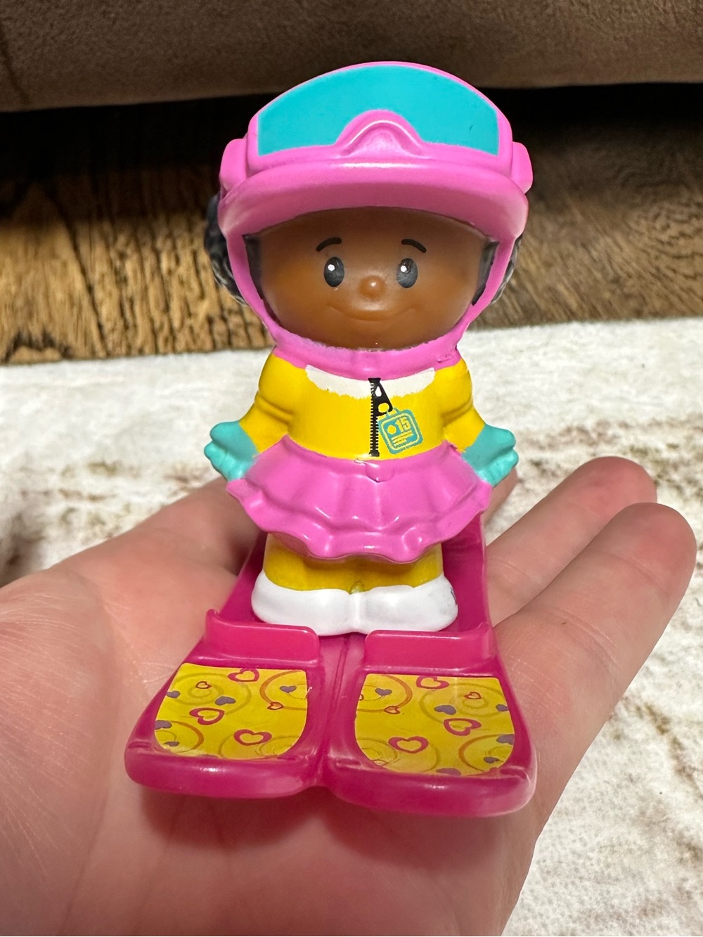 Fisher Price Little People Skiing Figure with Pink Ski 2013 winter snow holiday